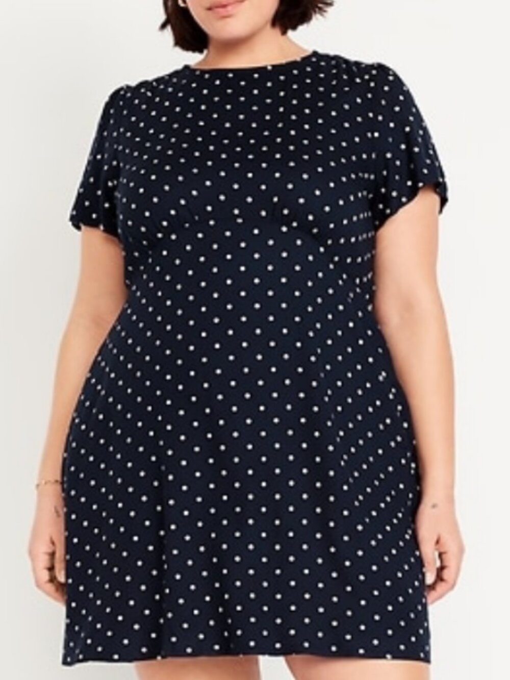 Old Navy Navy White Polka Dot Dress Women’s 2X NWT